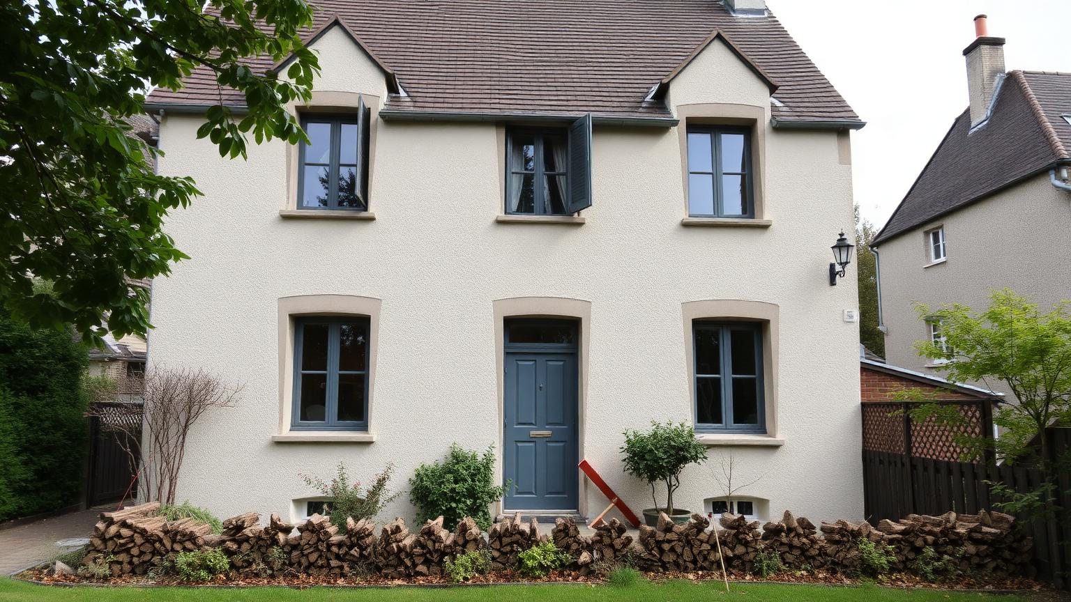 Chantier de rénovation globale d'une maison avec plusieurs corps de métier
